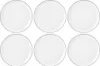 Six white plates arranged in two rows of three. Voir les images du produit