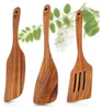 ECENCE Set di spatole in legno di acacia - Set di utensili Anteprima dell’immagine prodotto 1