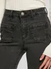 Urban Classics - Damen Vintage Flared Jeans BLACK WASHED Produktbild-Vorschau 7