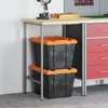 vidaXL Rohový stůl šedý 55 x 55 x 85 cm ocel a vysoce Náhled obrázku produktu 2