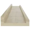 A close-up, angled view of a wooden shelf. Produktbild-Vorschau