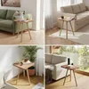 Carenza Home Beistelltisch Eiche 34x45 cm Holzbeine Produktbild-Vorschau 2