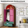 Merax Kleiderschrank mit Bogen-Nische und Rattan-Doppeltür, Produktbild-Vorschau 11