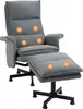HOMCOM massagestoel met voetbank, elektrische tv-stoel met Productafbeelding-voorbeeld 1