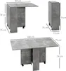 HOMCOM Table pliante de cuisine salle à manger amovible sur Voir les images du produit 5