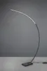 Puristische schmale LED Bogenlampe in Schwarz matt mit Produktbild-Vorschau 3
