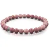 FABACH Rhodochrosit Perlenarmband mit 6mm Edelstein-Perlen Produktbild-Vorschau 1