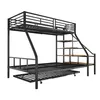 Etagenbett mit 2 Liegeflächen, Treppe, Regal, Schrank und Produktbild-Vorschau 6