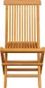 vidaXL Gartenstühle mit Roten Kissen 8 Stk. Massivholz Teak Produktbild-Vorschau 2