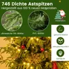 A collage of images showing a Christmas tree with various features highlighted. Podgląd zdjęcia produktu