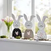 3er Set Deko-Hase H22cm Holz Osterhase Tischdeko Osterdeko Produktbild-Vorschau 1