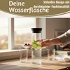 2x Glas Flasche Wasserkaraffe 1L Borosilikatglas Deckel Produktbild-Vorschau 7