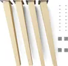 4x sossai Holzfüße eckig - schräge Ausführung 45cm Buche Produktbild-Vorschau 1