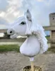 Super Hobby Horse Pferd auf Stab A3 weiß handgenäht und Produktbild-Vorschau 2
