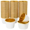 Orzeszku muffin 40×50 mm - Bianco-Oro - 100 pezzi - Stampi Anteprima dell’immagine prodotto 1