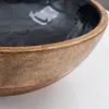 Schüssel 21cm Mango Holz Grau Perlmutt Emaille Schale Bowl Produktbild-Vorschau 5