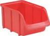 A red plastic storage bin is shown against a white background. Anteprima dell’immagine prodotto