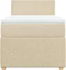 vidaXL Boxspringbett mit Matratze Creme 100x200 cm Stoff Produktbild-Vorschau 6