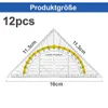 12 Geodreieck Flexibel Geometrie Dreieck unzerbrechlich Produktbild-Vorschau 2