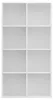 vidaXL Regál/priestor na knihy biely 66×30×130 cm Náhľad obrázku produktu 4