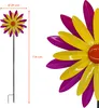 2.06 Windrad BLUME in pink / gelb / orange - ca. 114 x 29 Produktbild-Vorschau 2