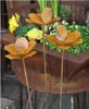 3er Set Gartenstecker Mohn Mohnblüte Metall Rost Gartendeko Produktbild-Vorschau 3