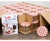 sada 40 kelímků 230 ml s červeným kostkovaným víčkem včetně Náhled obrázku produktu 6