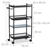 Relaxdays Rollregal schmal aus Metall, 4 Etagen Produktbild-Vorschau 6