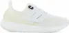 A side view of a white Adidas Ultraboost running shoe against a white background. Podgląd zdjęcia produktu