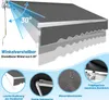 Fiqops tenda da sole tenda da sole a braccio pieghevole Anteprima dell’immagine prodotto 7