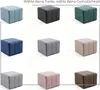 LIKMA Pouf, Hocker Schwarz 46x35x46 cm, 3D-Effekt Velvet Produktbild-Vorschau 6