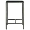vidaXL 3 tlg. Gartenbar Set mit Kissen Poly Rattan Grau - Produktbild-Vorschau 6