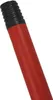 A close-up of the top part of a red broom handle with a black threaded end. Anteprima dell’immagine prodotto