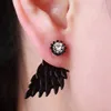 Frauen Retro Gothic Cool Schmuck Engel Flügel Strass Ohr Produktbild-Vorschau 5