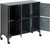 6-türiges möbelstück "sevin" metall schwarz 90x89cm  - Produktbild-Vorschau 2