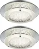 2er Set LED Deckenlampe, Kristalle, Spiegelrand, D 28 cm Produktbild-Vorschau 1