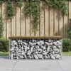 vidaXL Gabionová zahradní lavička 103x44x42 cm Impregnované Náhled obrázku produktu 2