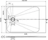Mexen Hugo Receveur de douche rectangulaire SMC 150 x 90 Voir les images du produit 6