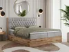 Boxspring s dřevěným dekorem a prošívaným čelem AMORE s Náhled obrázku produktu 1