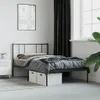 Bettgestell mit Kopfteil Metall Schwarz 90x190 cm , Produktbild-Vorschau 3