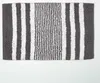 Chenille Badematte anthrazit-weiß gestreift aus 100 % Produktbild-Vorschau 1
