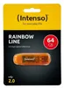 Intenso 3502490 Rainbow USB-stick, 64 GB, USB 2.0 - Oranje Productafbeelding-voorbeeld 18
