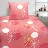 A close-up view of a bedding set with a dandelion pattern. Produktbild-Vorschau