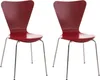 CLP 2er Set Besucherstuhl Calisto stapelbar rot Produktbild-Vorschau 1