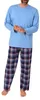 Herren Schlafanzug lang, Pyjama mit Flanell-Hose in Produktbild-Vorschau 2