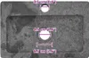 A top-down view of a gray marble sink with dimensions indicated by text and lines. Náhled obrázku produktu