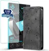 A smartphone case and screen protector are displayed against a white background. Produktbild-Vorschau