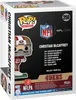 The back of a Funko Pop! box for Christian McCaffrey of the San Francisco 49ers. Produktbild-Vorschau