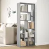 vidaXL Raumteiler-Bücherregal Grau Sonoma 67x25x161,5 cm Produktbild-Vorschau 4