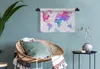 MuchoWow® Wandteppich Wandbehang Farben - Weltkarte - Produktbild-Vorschau 6